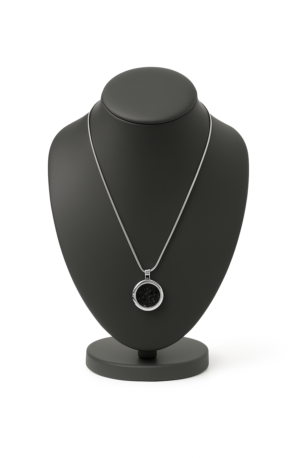 Dragon Glass Necklace – Stainless Steel & Obsidian – The Lava Show